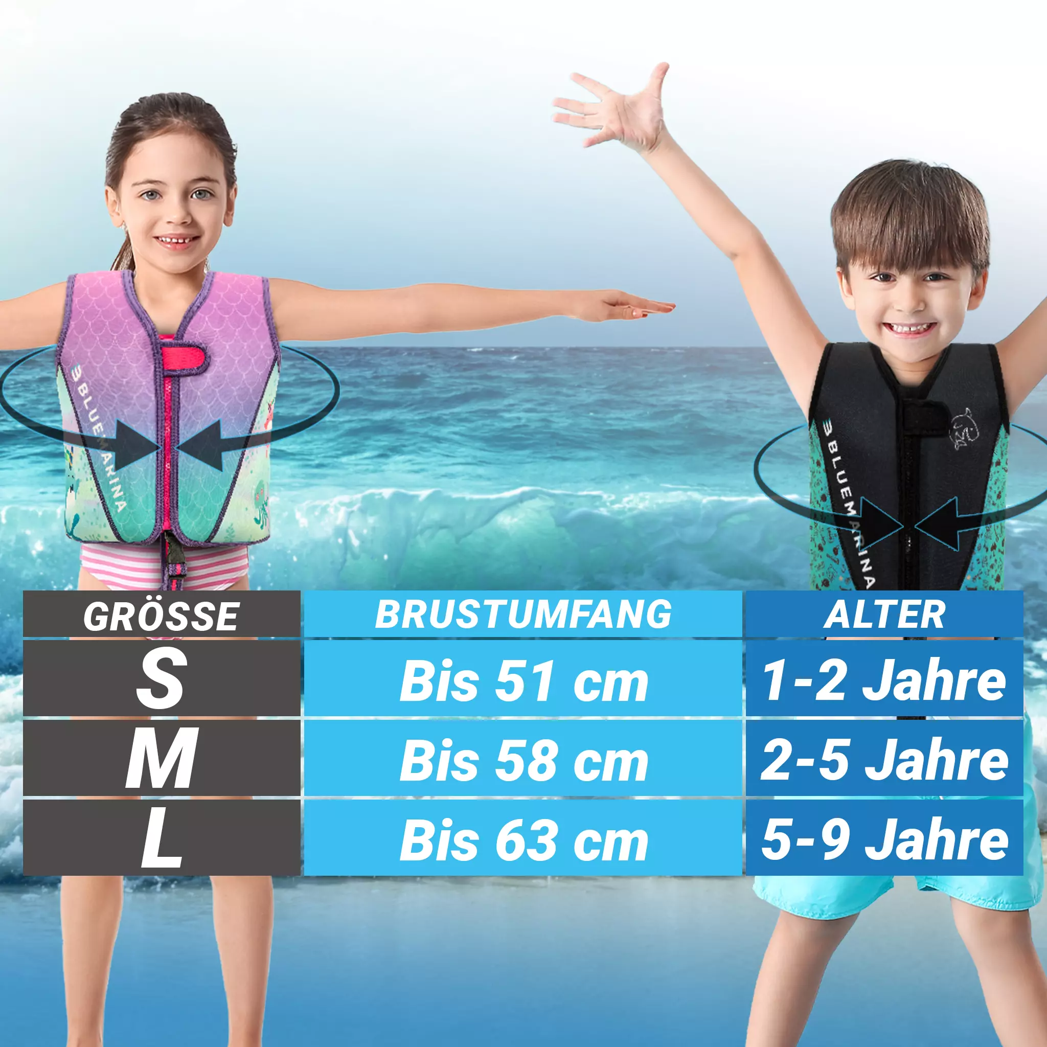 Bluemarina Schwimmhilfe für Kinder